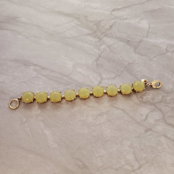 J. Crew Jewelry - ✨ J.Crew Green Rhinestones Crystals Dot Statement Bracelet ✨